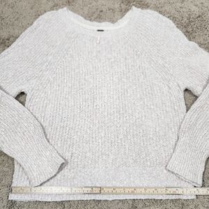 Free People Women's Soft Oatmeal Knit Sweater Size M